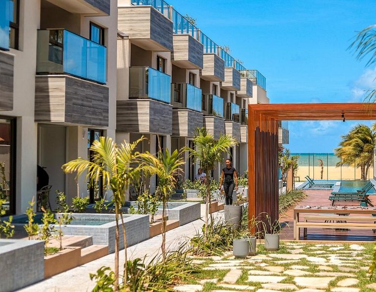 apartamento pé na areia da praia do do Maceió frente ao mar
