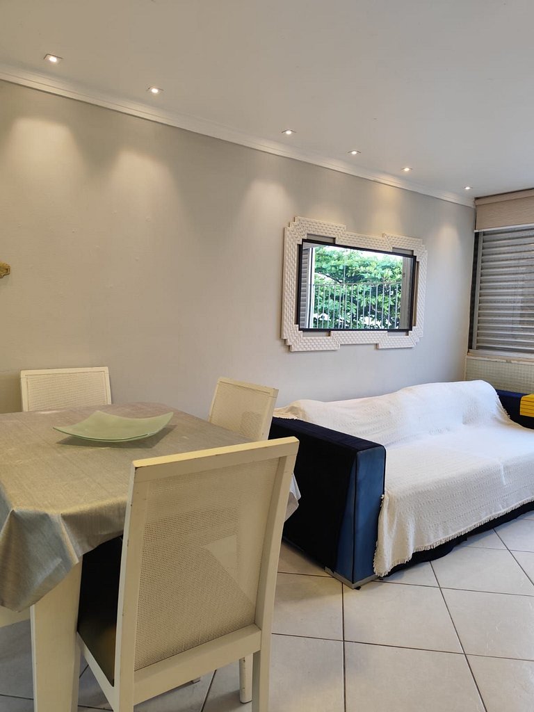 apartamento pé na areia da praia do tombo frente ao mar