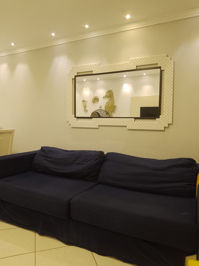 apartamento pé na areia da praia do tombo frente ao mar