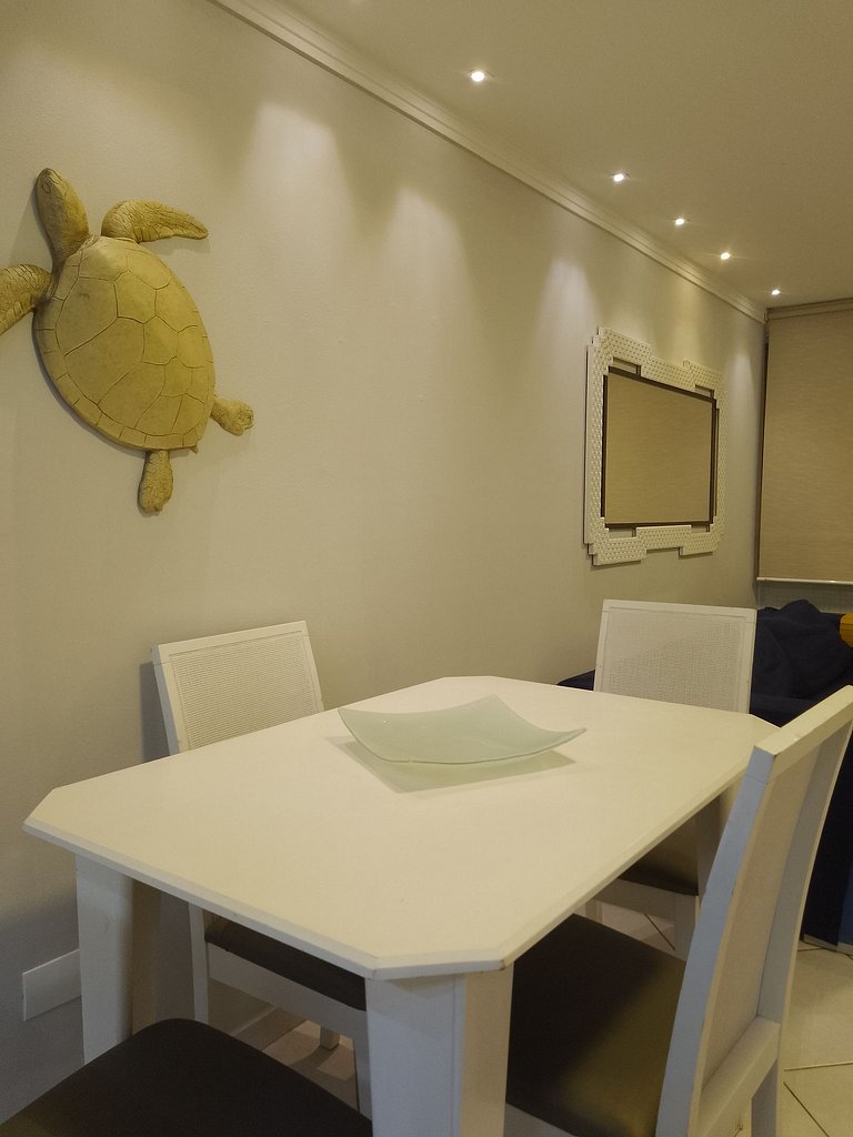apartamento pé na areia da praia do tombo frente ao mar