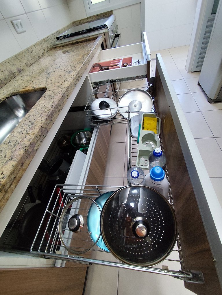 Apartamento pé na areia da praia das Astúrias Frente ao mar