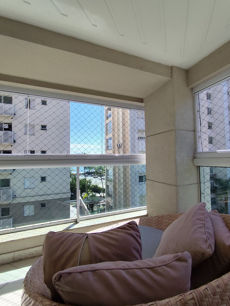 Apartamento pé na areia da praia das Astúrias Frente ao mar