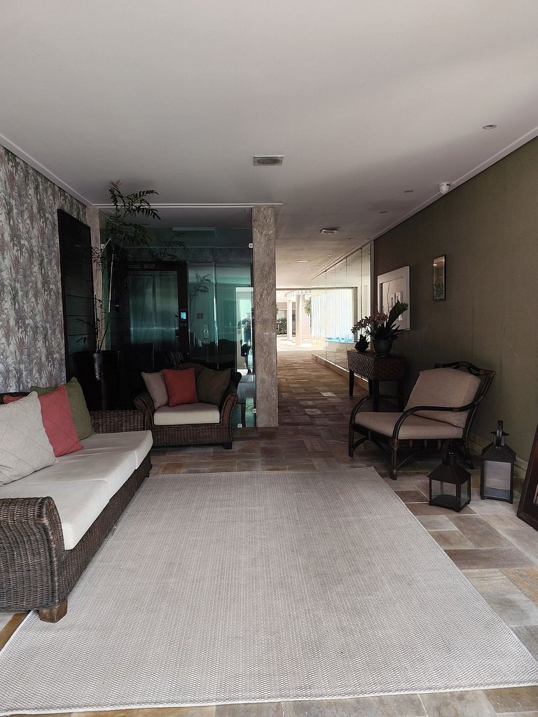 Apartamento pé na areia da praia das Astúrias Frente ao mar