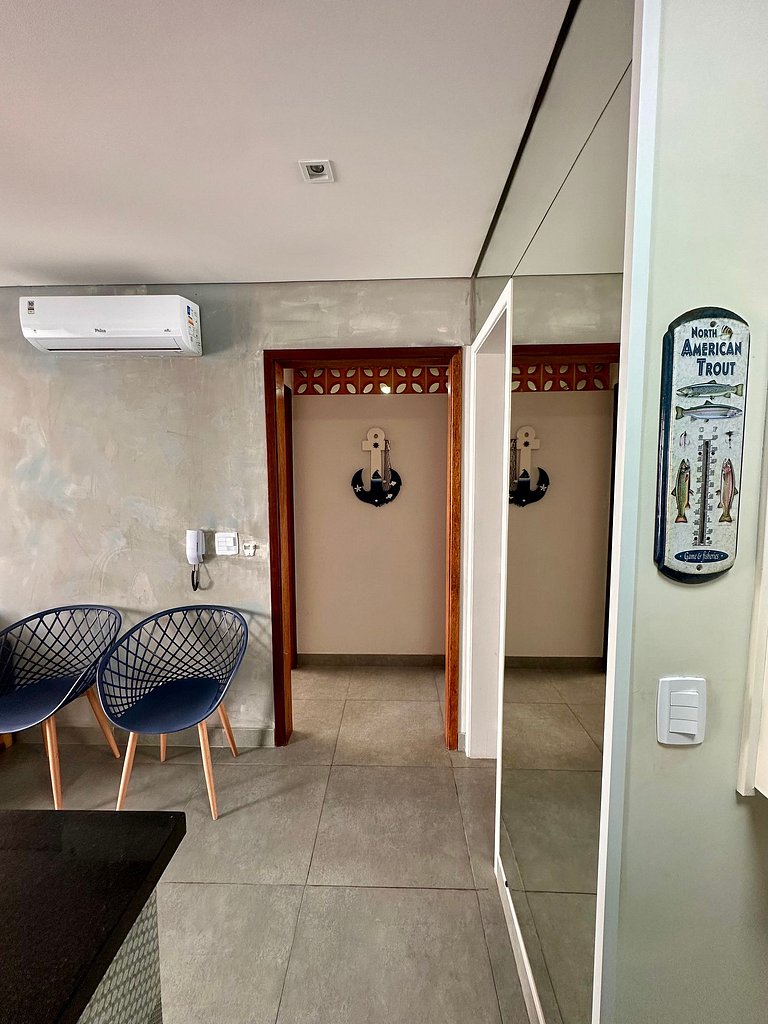 Apartamento pé na areia da praia do Tombo em Frente ao mar