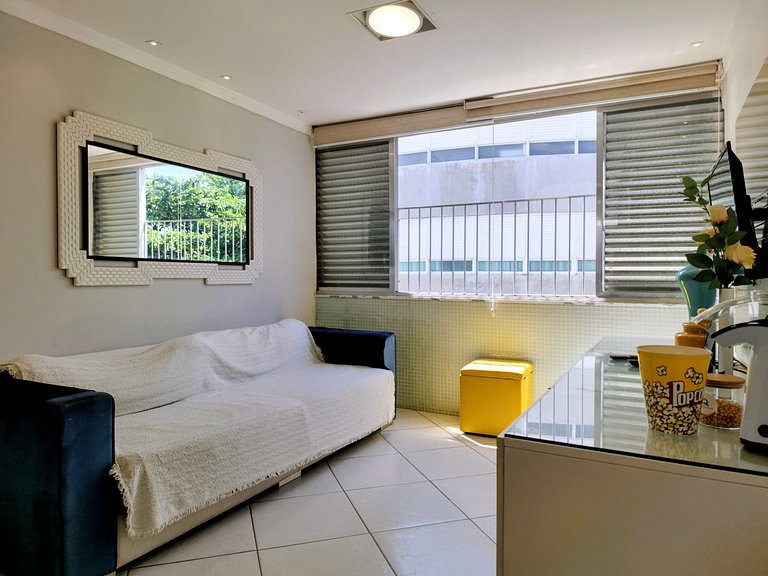 apartamento pé na areia da praia do tombo frente ao mar