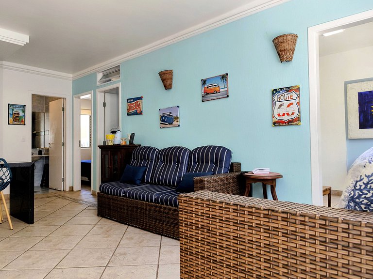 apto pé na areia praia do tombo frente ao mar bandeira azul