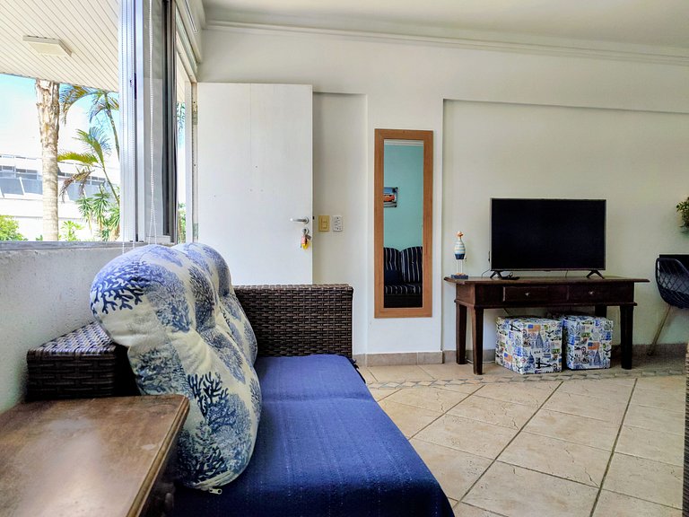 apto pé na areia praia do tombo frente ao mar bandeira azul