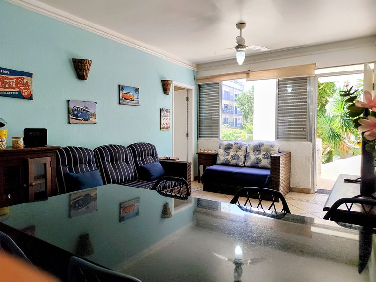 apto pé na areia praia do tombo frente ao mar bandeira azul