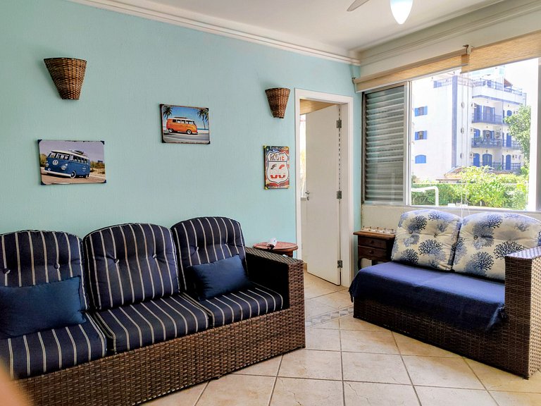 apto pé na areia praia do tombo frente ao mar bandeira azul