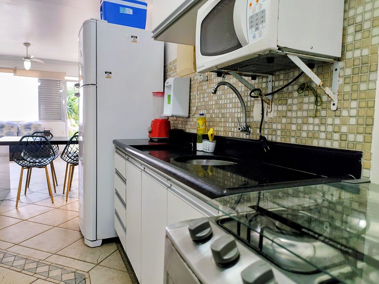 apto pé na areia praia do tombo frente ao mar bandeira azul