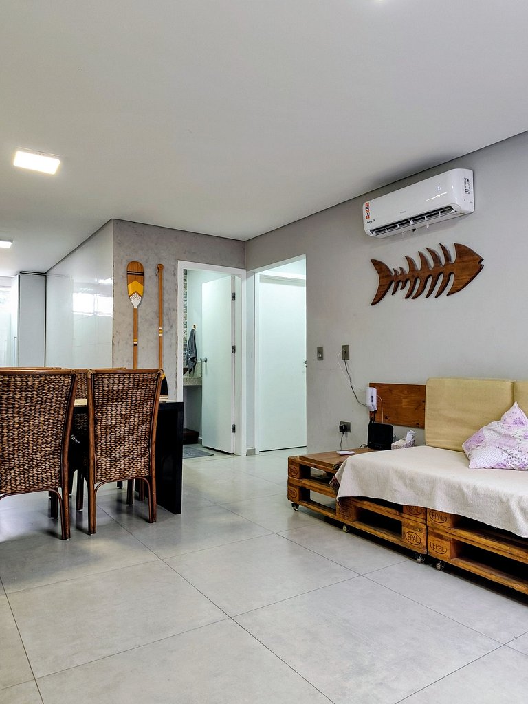 apto pé na areia praia do tombo frente ao mar bandeira azul