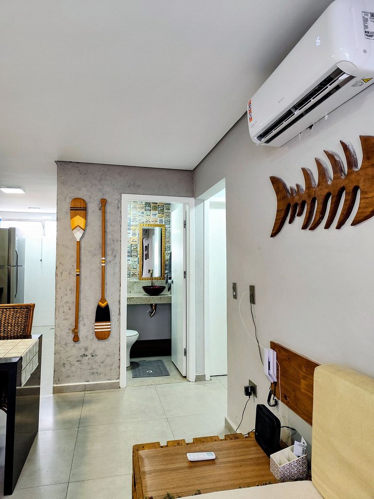 apto pé na areia praia do tombo frente ao mar bandeira azul