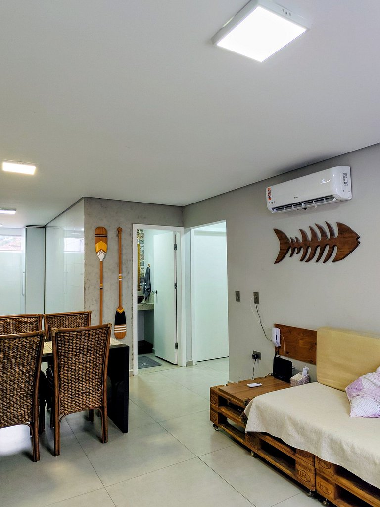 apto pé na areia praia do tombo frente ao mar bandeira azul