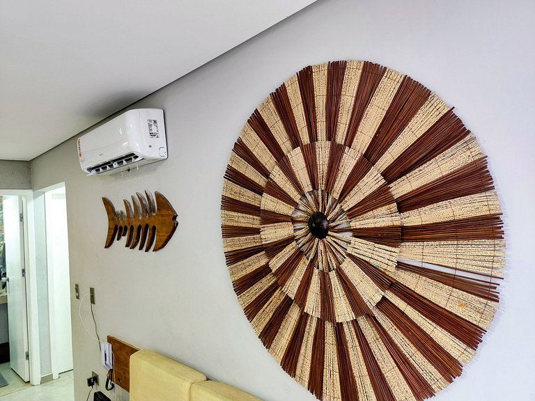 apto pé na areia praia do tombo frente ao mar bandeira azul