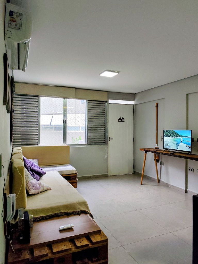 apto pé na areia praia do tombo frente ao mar bandeira azul