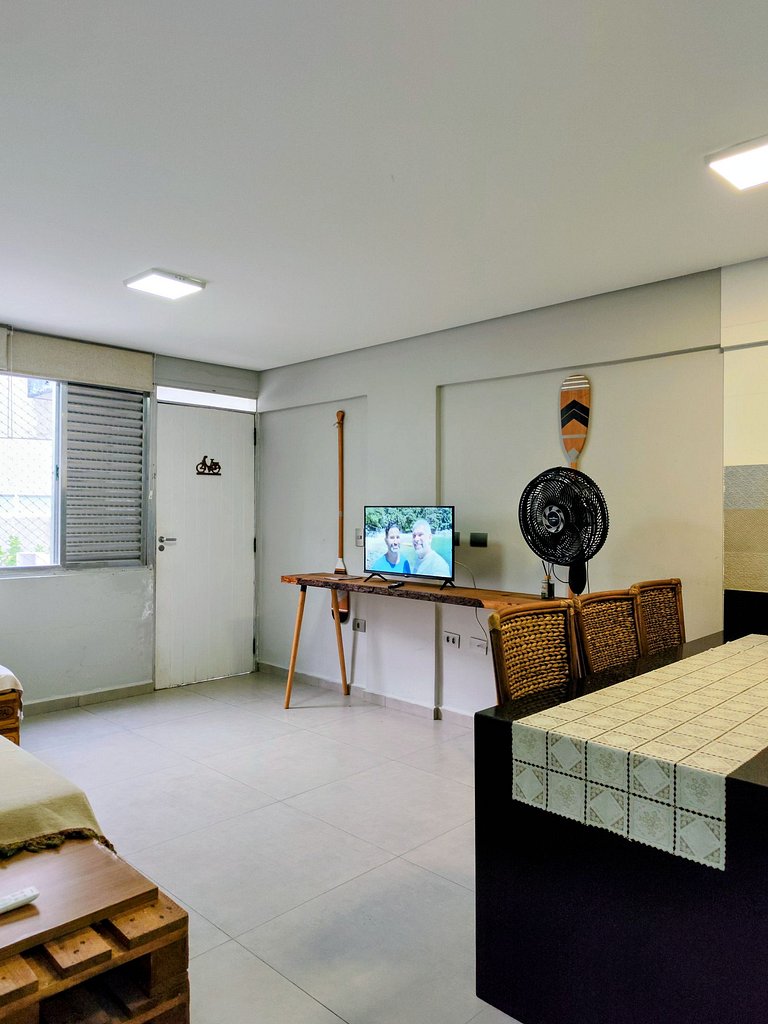 apto pé na areia praia do tombo frente ao mar bandeira azul