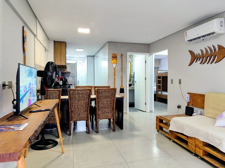 apto pé na areia praia do tombo frente ao mar bandeira azul