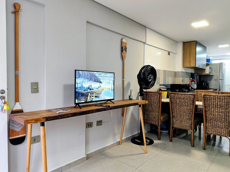 apto pé na areia praia do tombo frente ao mar bandeira azul