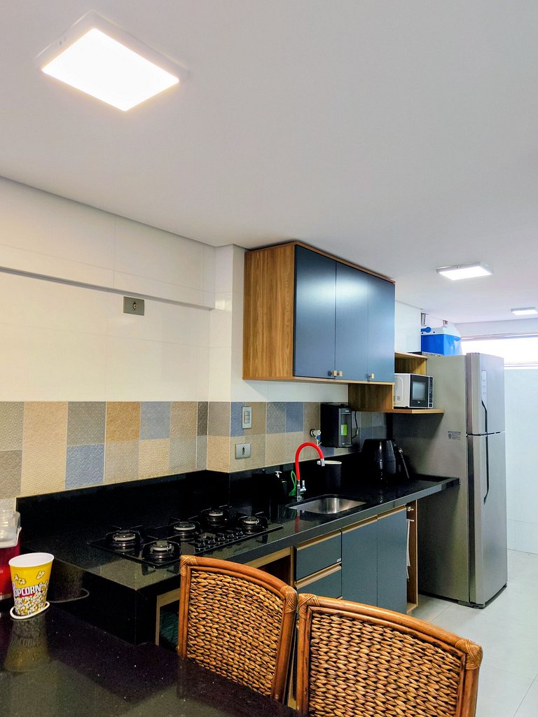 apto pé na areia praia do tombo frente ao mar bandeira azul