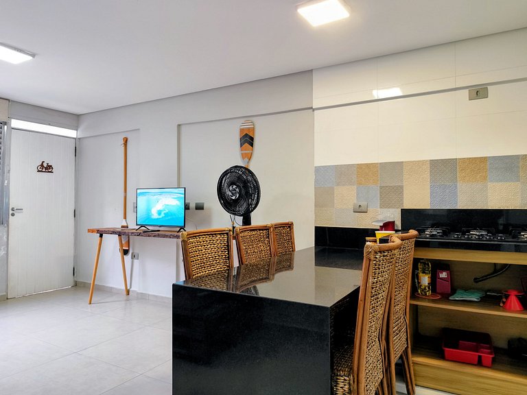 apto pé na areia praia do tombo frente ao mar bandeira azul