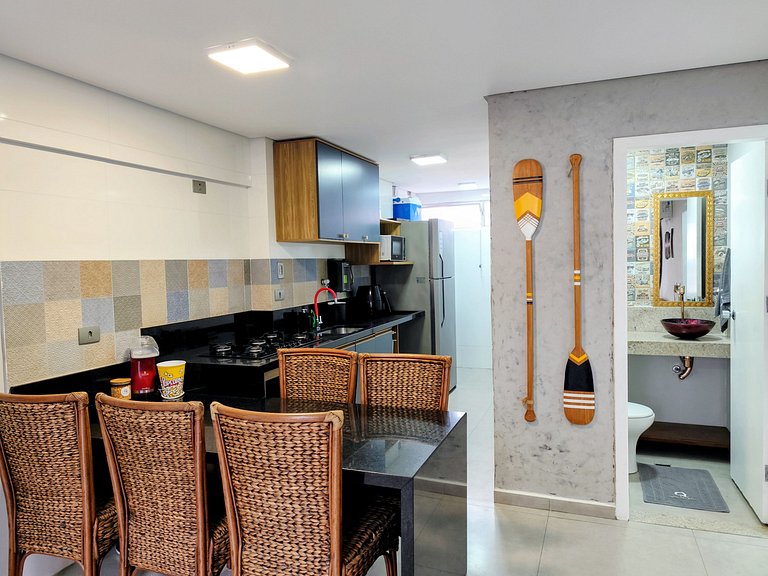 apto pé na areia praia do tombo frente ao mar bandeira azul