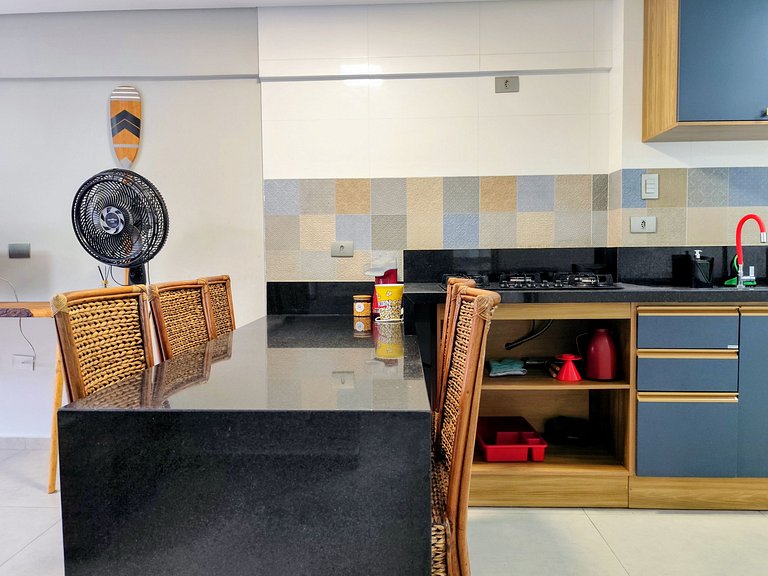 apto pé na areia praia do tombo frente ao mar bandeira azul