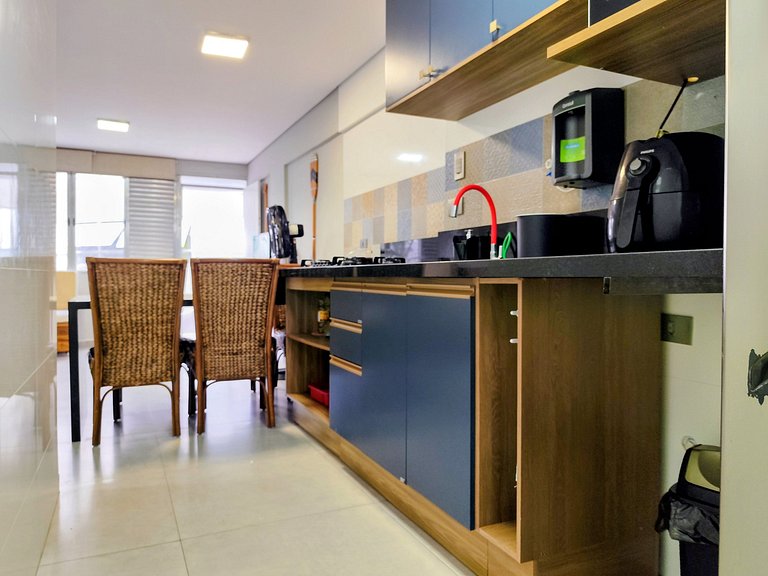 apto pé na areia praia do tombo frente ao mar bandeira azul