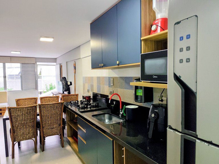 apto pé na areia praia do tombo frente ao mar bandeira azul