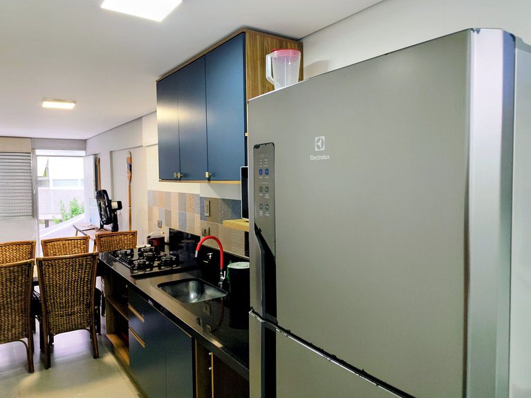 apto pé na areia praia do tombo frente ao mar bandeira azul