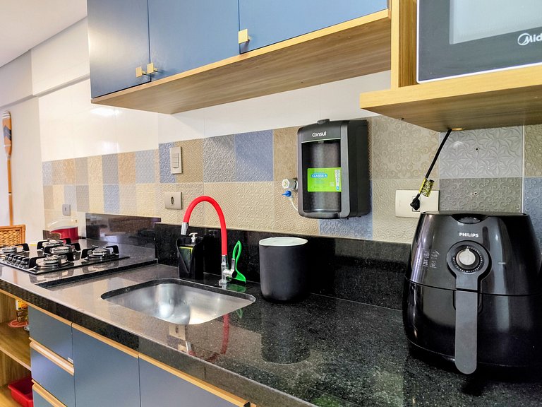 apto pé na areia praia do tombo frente ao mar bandeira azul