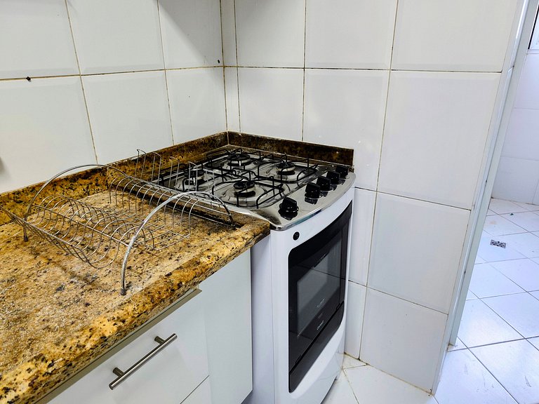 Apartamento pé na areia da praia das Astúrias Frente ao mar